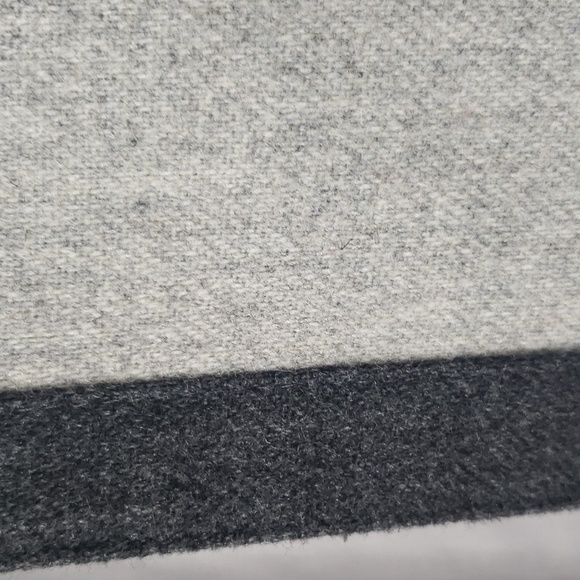 Vintage wool-blend lady jacket gray cropped blazer - Picture 9 of 15